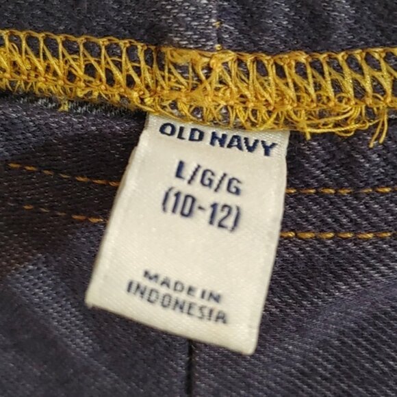 3/$25 Old Navy kids children leggins Pants size L 10/12 dark blue stretchy - Picture 3 of 3